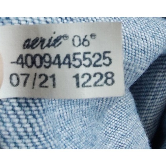 Aerie Frills N Thrills Denim Skirt Tiered Ruffles Size Medium American Eagle - Picture 7 of 10